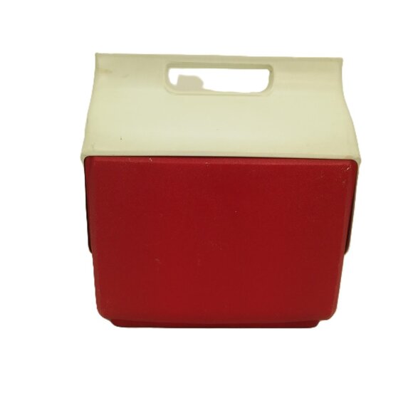 Igloo Vintage Little Playmate Red and White Push Button Cooler - Picture 4 of 7